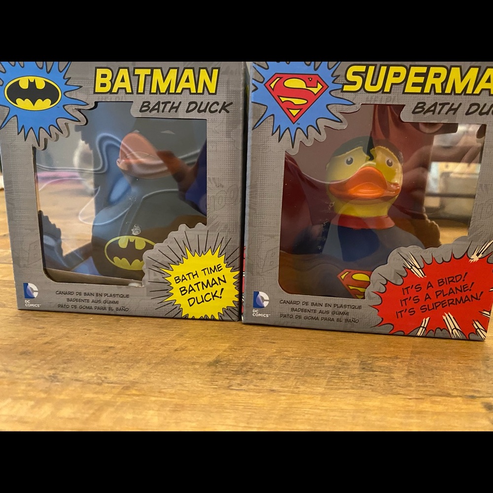 Dc Comic Superman and Batman rubber duck